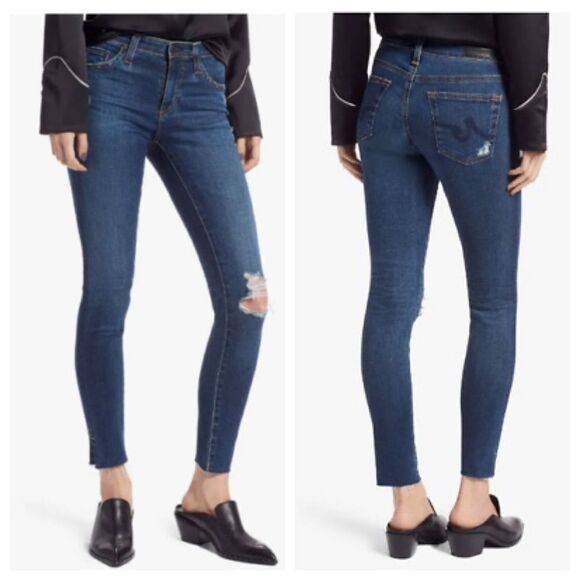 Adriano Goldschmied The Legging Ankle Super Skinny Distressed Jeans 27 - Picture 1 of 16